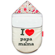 Конверт на выписку ЗИМА (овчина, флис) &quot;I love mama&papa&quot;