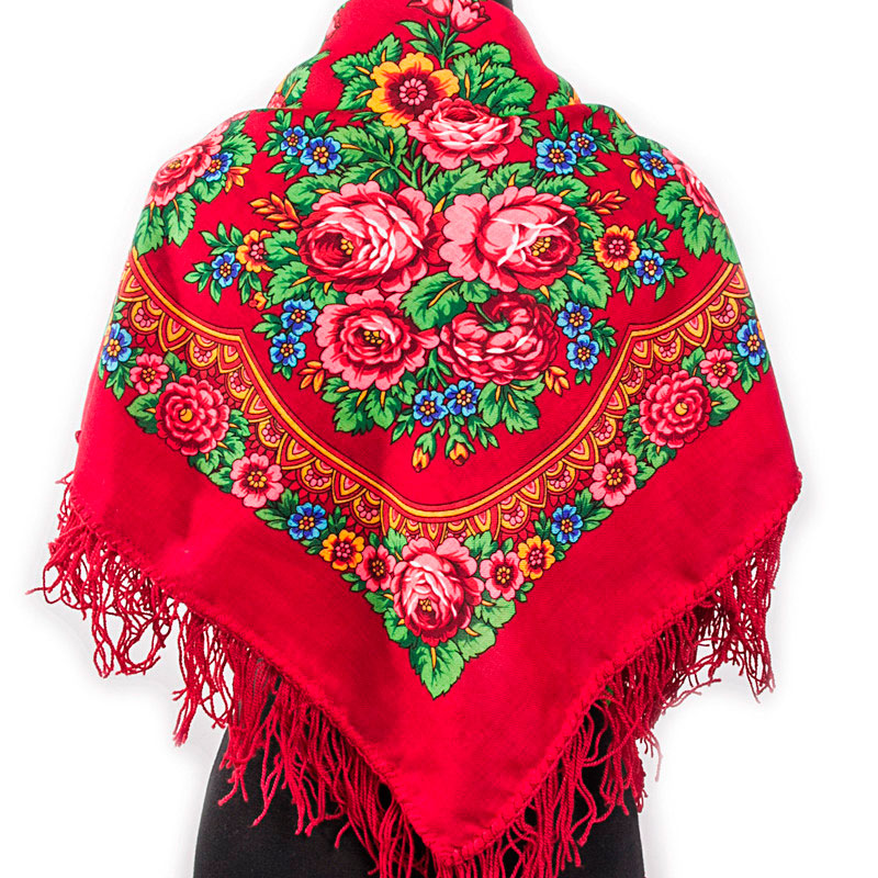 Платок павловопосадский "Узоры лета"