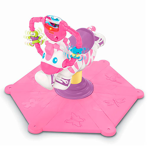 Музыкальный прыгунок Fisher-price "Розовая зебра"