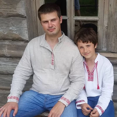 Рубаха белорусская 100% лён ручная вышивка