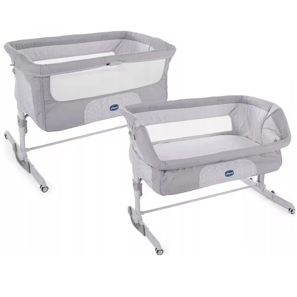 Приставная кроватка Chicco Next2Me Dream — вид спереди, режим совместного сна