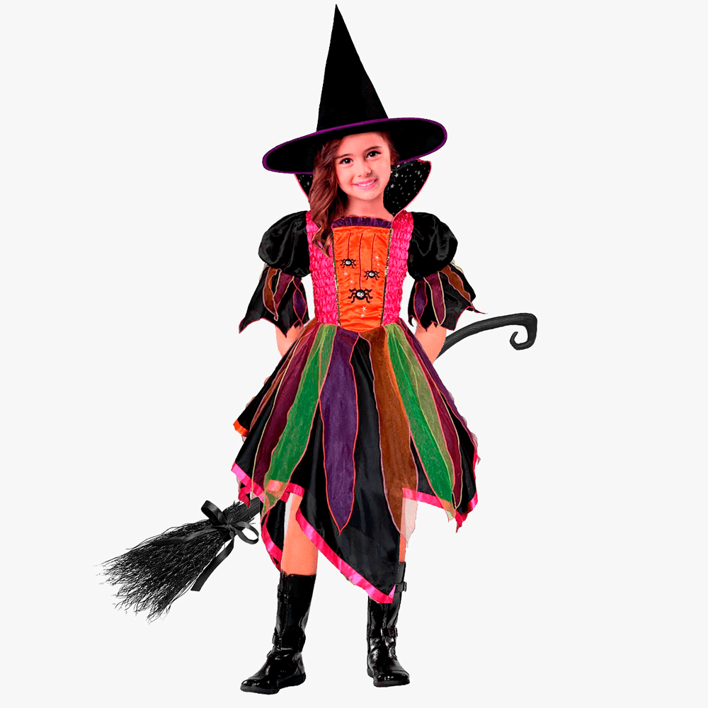 Карнавальный костюм на Хеллоувин для девочки ведьмочка