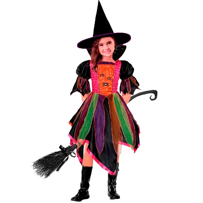 Карнавальный костюм на Хеллоувин для девочки ведьмочка