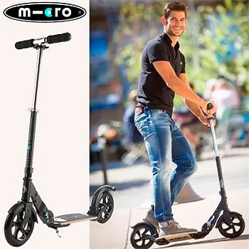 Двухколесный самокат для взрослых с амортизирующей декой Micro Flex 200mm PU 